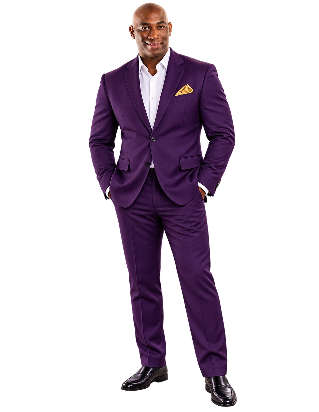 Maine Prince in purple suit