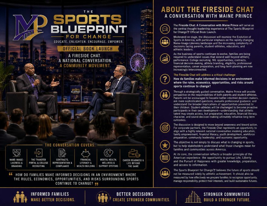The Sports Blueprint for Change fireside chat sponsorship proposal page